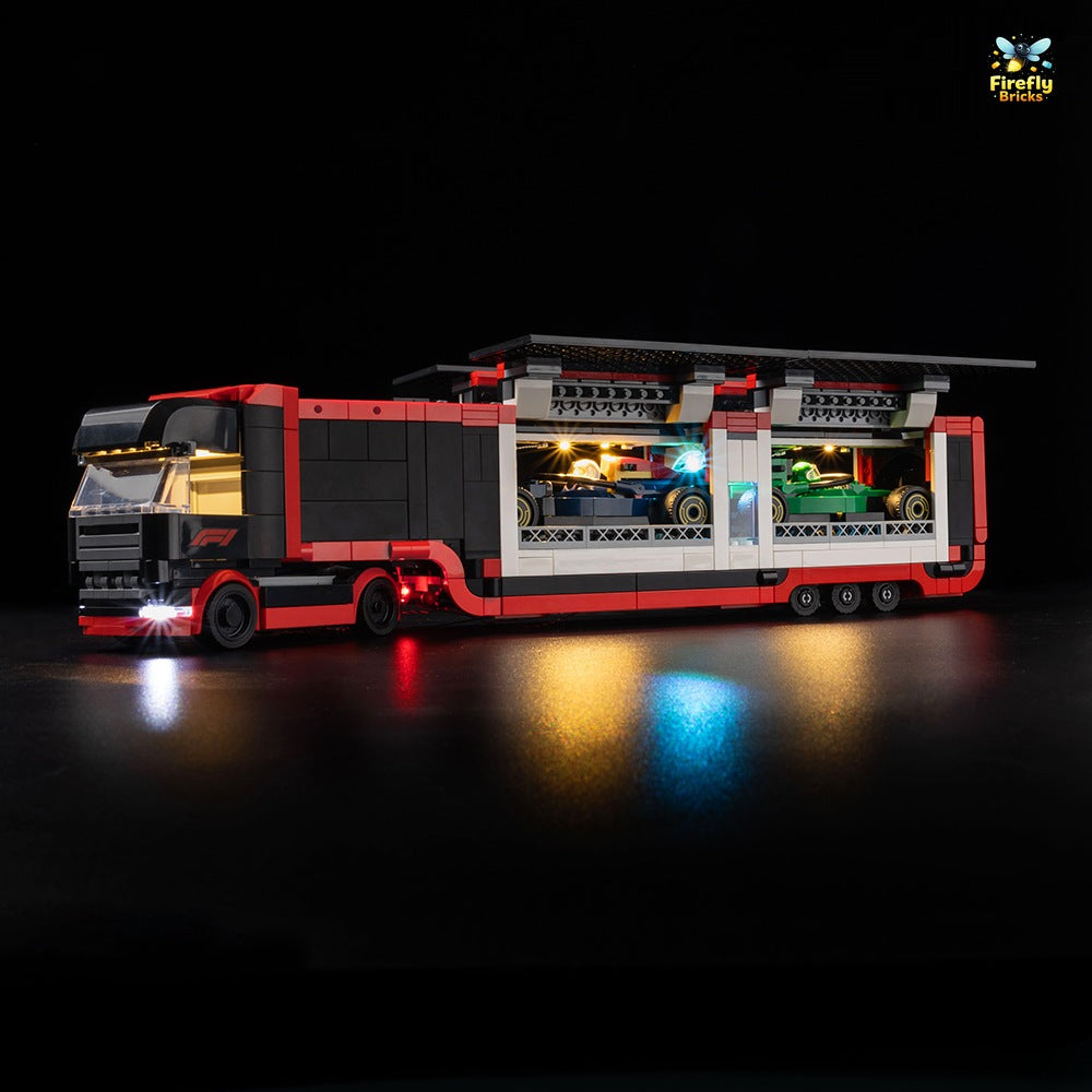 Light Kit for LEGO® F1 Truck with RB20 & AMR24 F1 Cars 60445