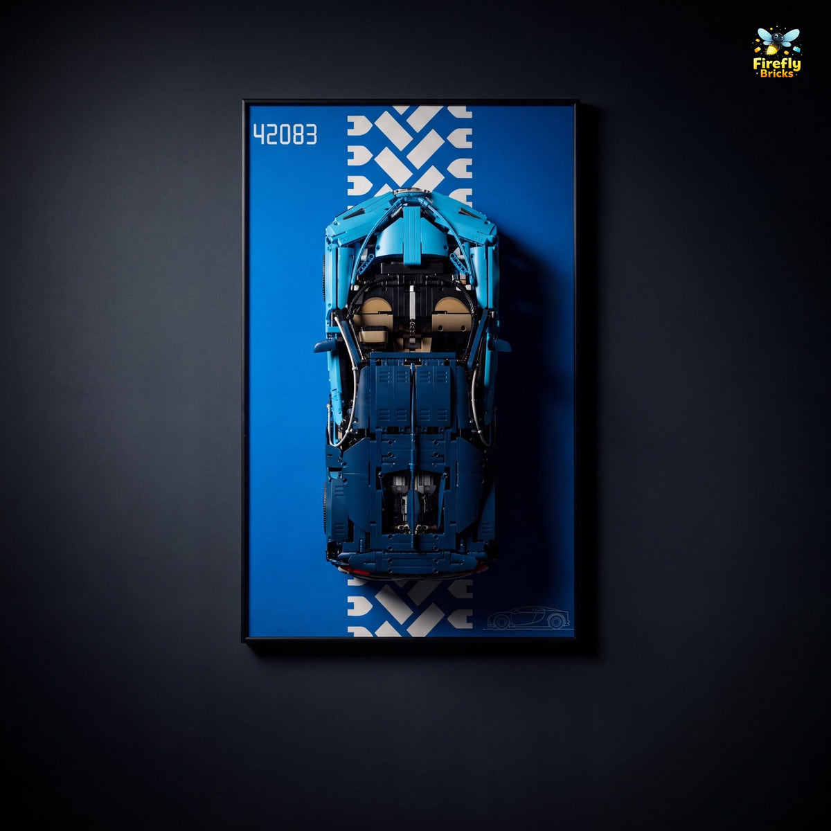 Display Wall-Mount for LEGO® Bugatti Chiron 42083
