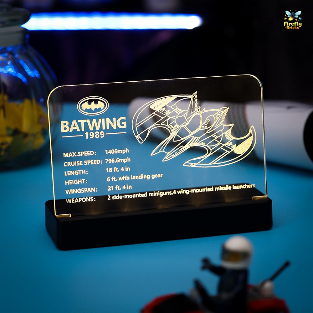 LED Nameplate for LEGO® 1989 Batwing 76161