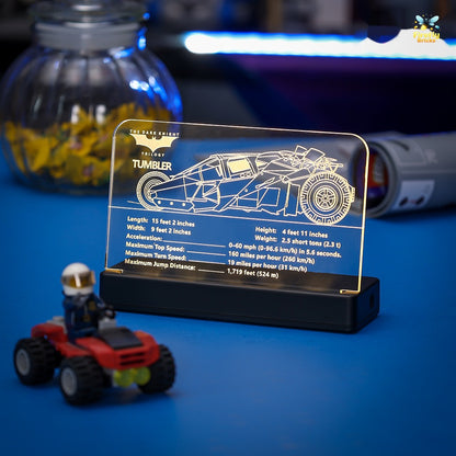 LED Nameplate for LEGO® DC Batman Batmobile Tumbler 76240