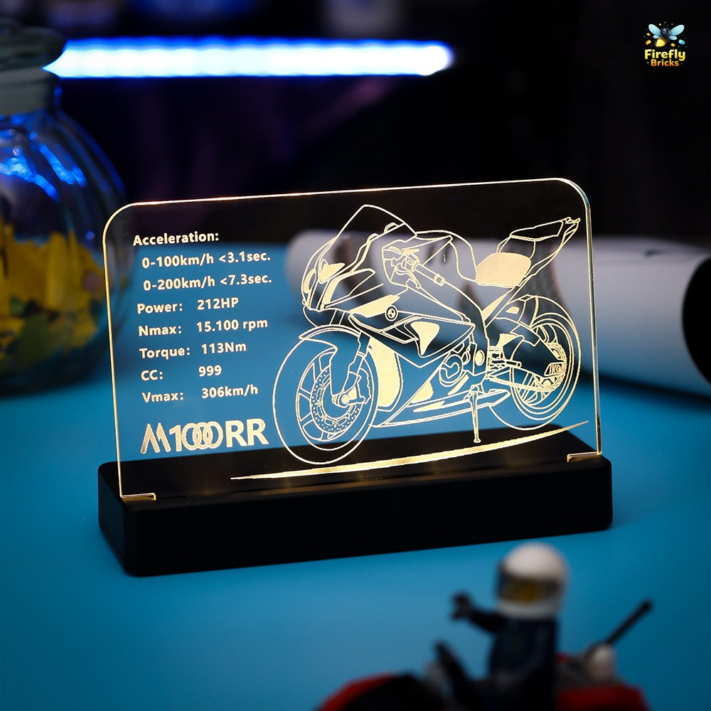 LED Nameplate for LEGO® BMW M 1000 RR 42130