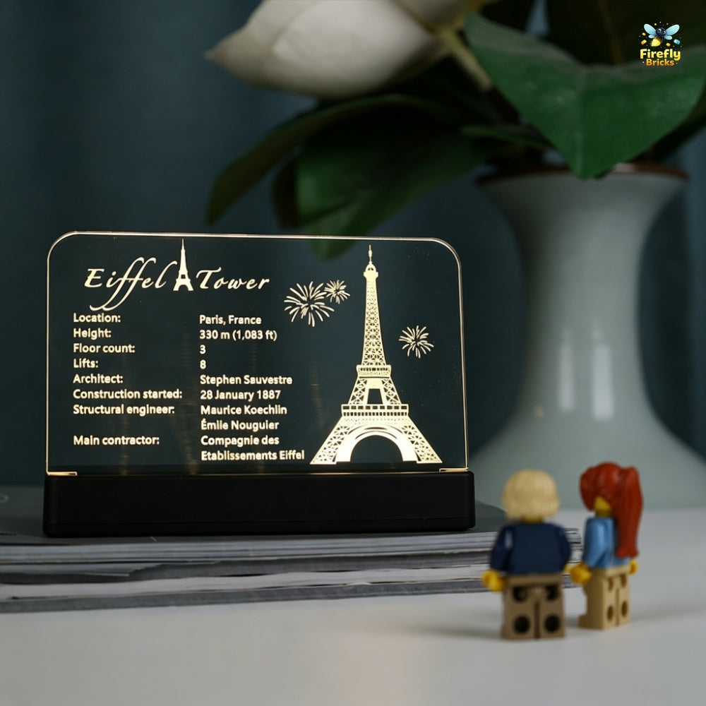 LED Nameplate for LEGO® Eiffel Tower 10307