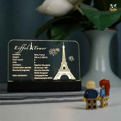 LED Nameplate for LEGO® Eiffel Tower 10307