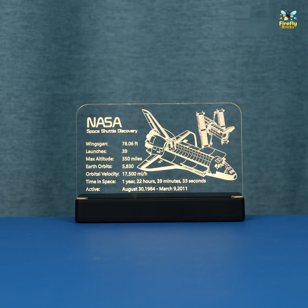 LED Nameplate for LEGO® NASA Space Shuttle Discovery 10283