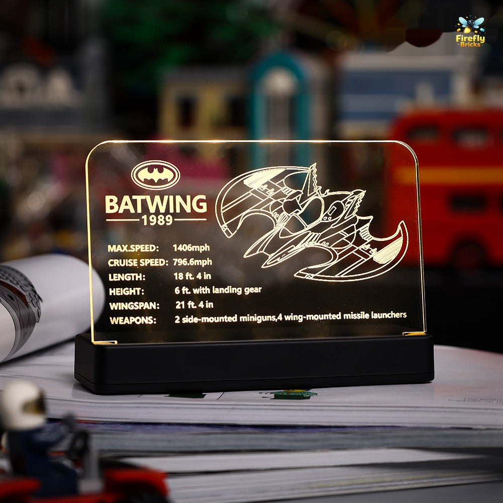 LED Nameplate for LEGO® 1989 Batwing 76161