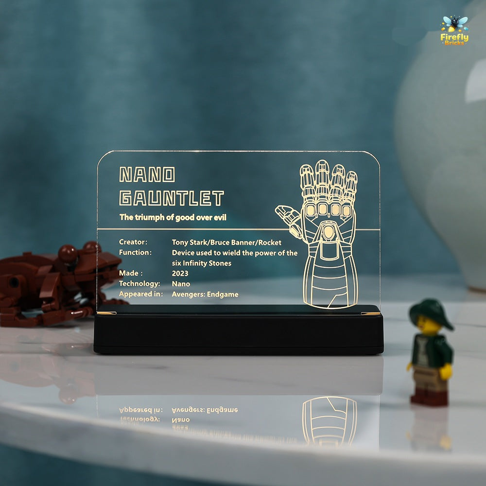 LED Nameplate for LEGO® Nano Gauntlet 76223
