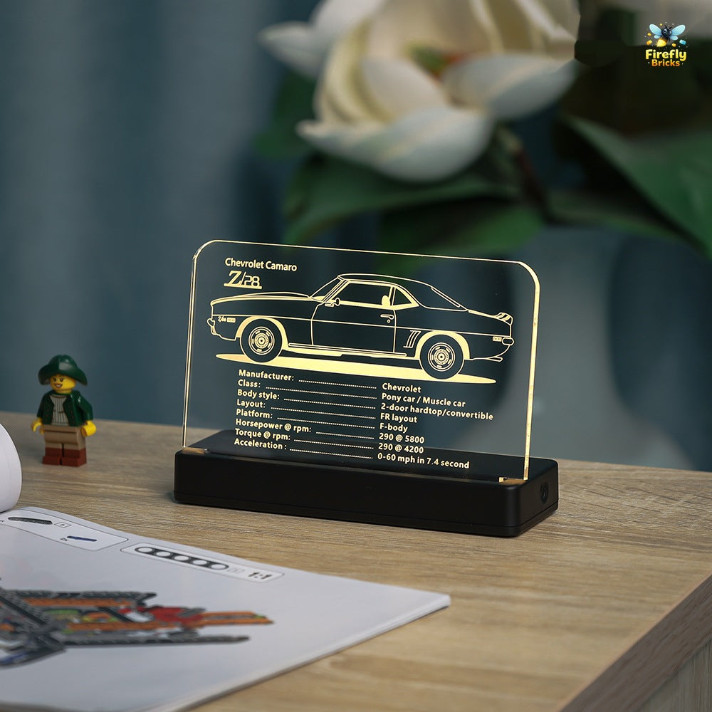 LED Nameplate for LEGO® Chevrolet Camaro Z28 10304