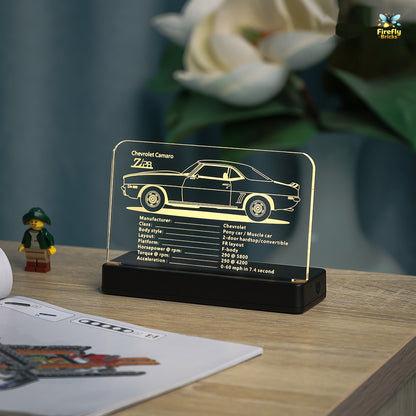 LED Nameplate for LEGO® Chevrolet Camaro Z28 10304