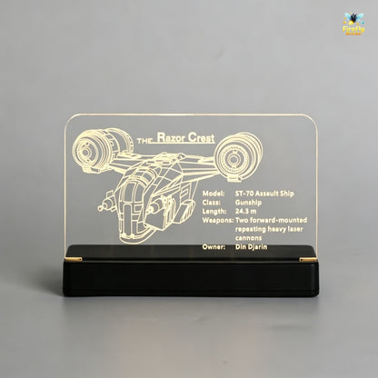 LED Nameplate for LEGO® The Razor Crest 75331