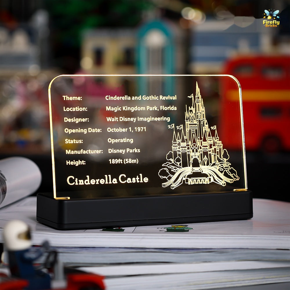 LED Nameplate for LEGO® The Disney Castle 71040