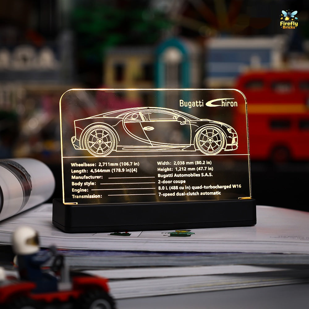 LED Nameplate for LEGO® Bugatti Chiron 42083