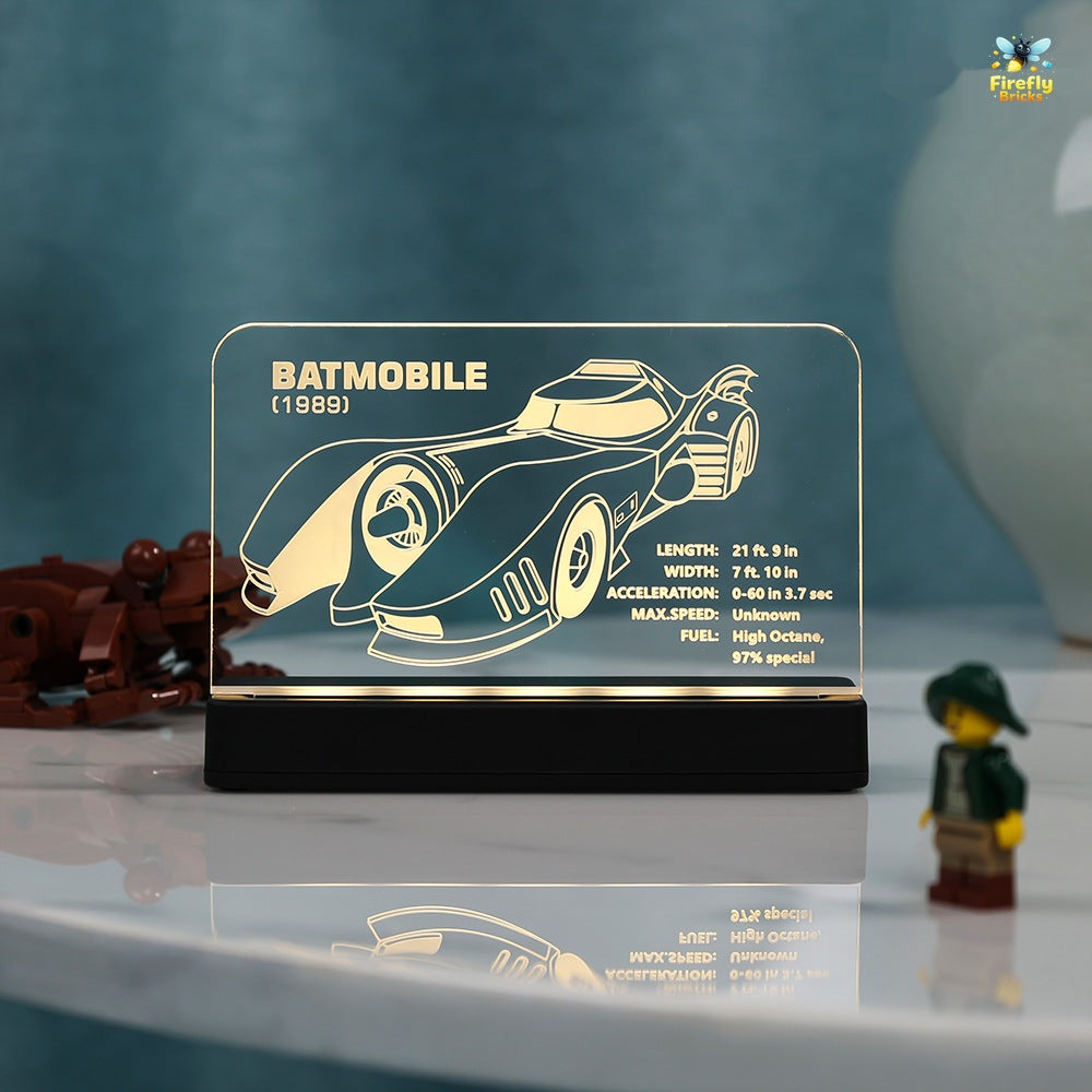 LED Nameplate for LEGO® 1989 Batmobile 76139