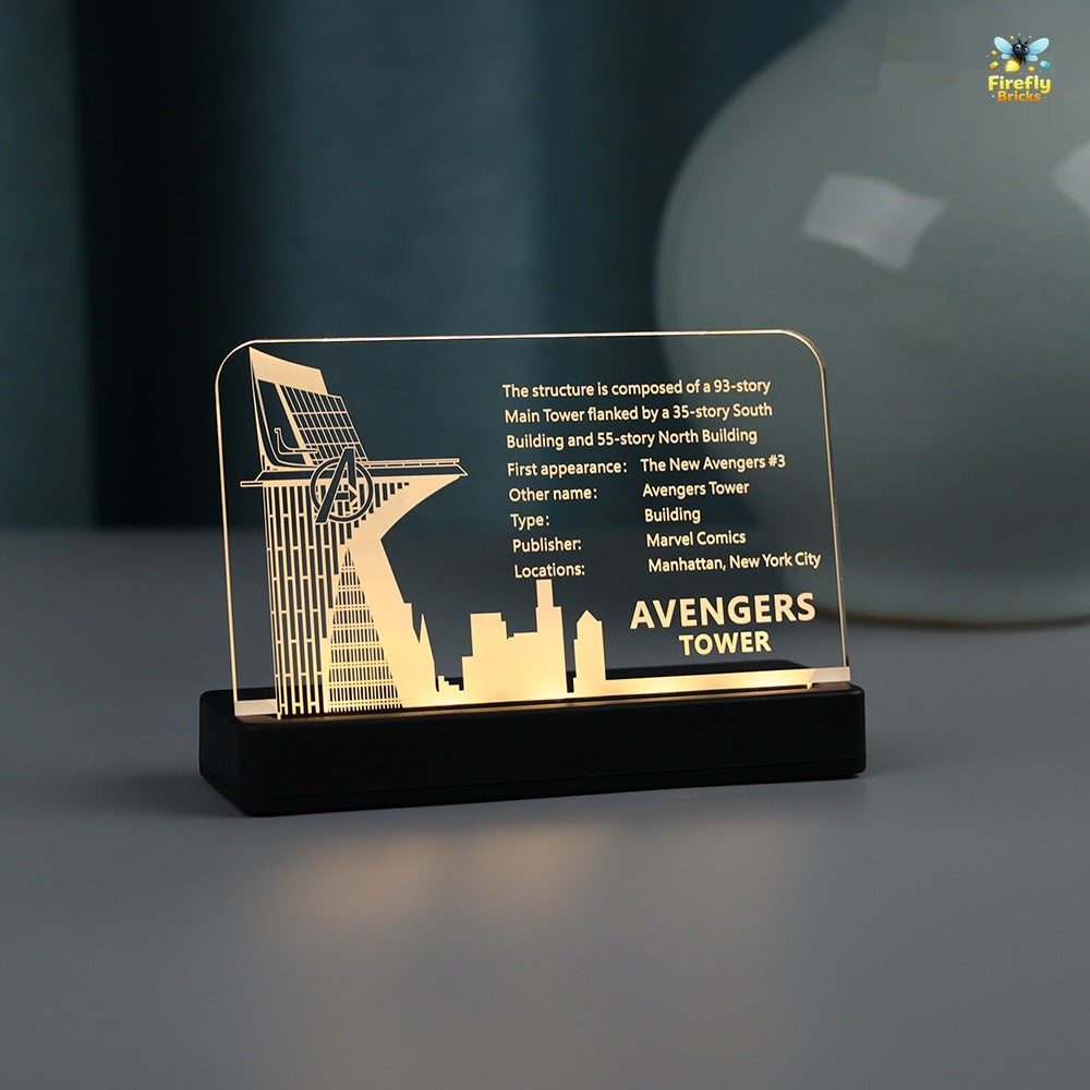 LED Nameplate for LEGO® Avengers Tower 76269
