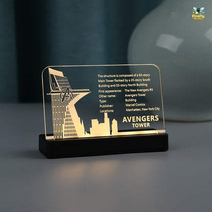 LED Nameplate for LEGO® Avengers Tower 76269