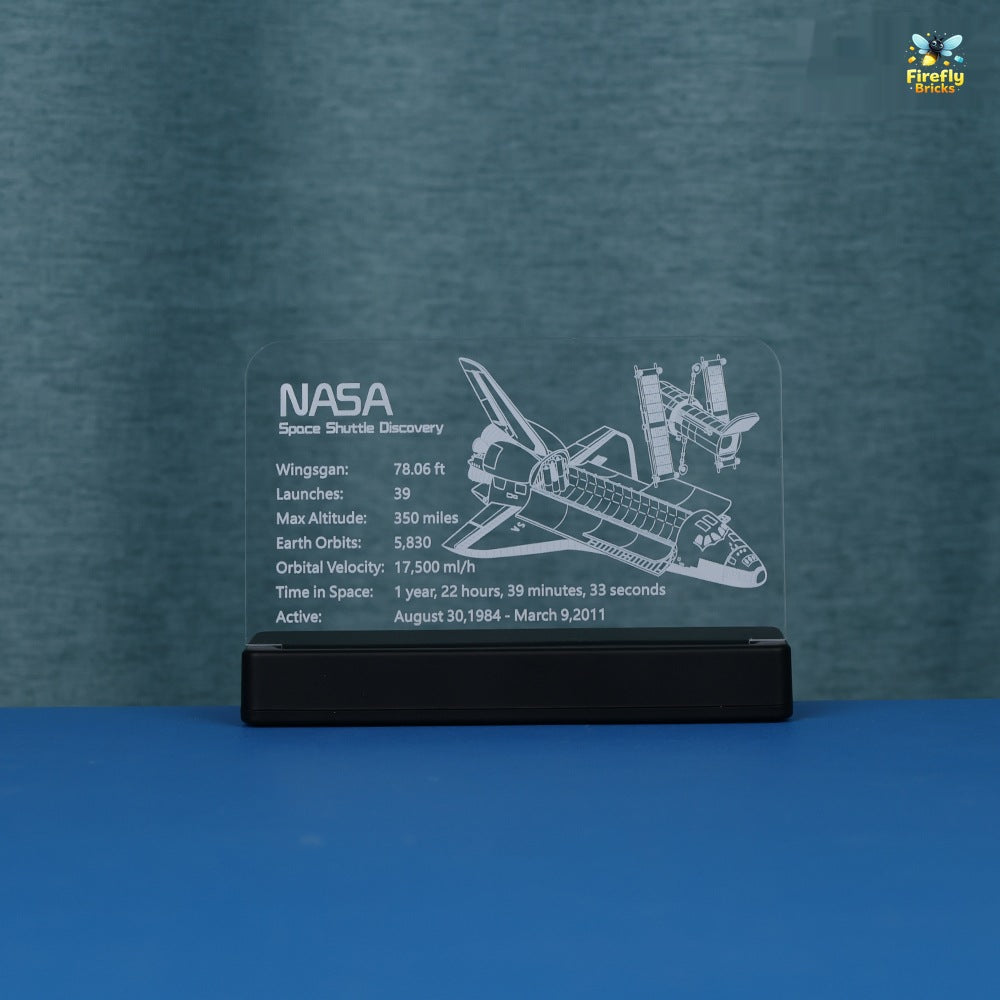 LED Nameplate for LEGO® NASA Space Shuttle Discovery 10283