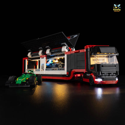Light Kit for LEGO® F1 Truck with RB20 & AMR24 F1 Cars 60445