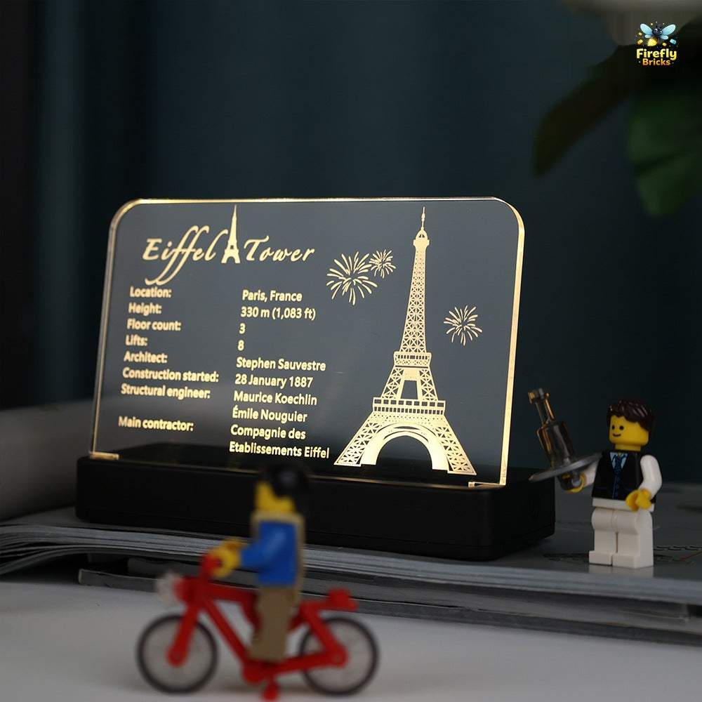 LED Nameplate for LEGO® Eiffel Tower 10307
