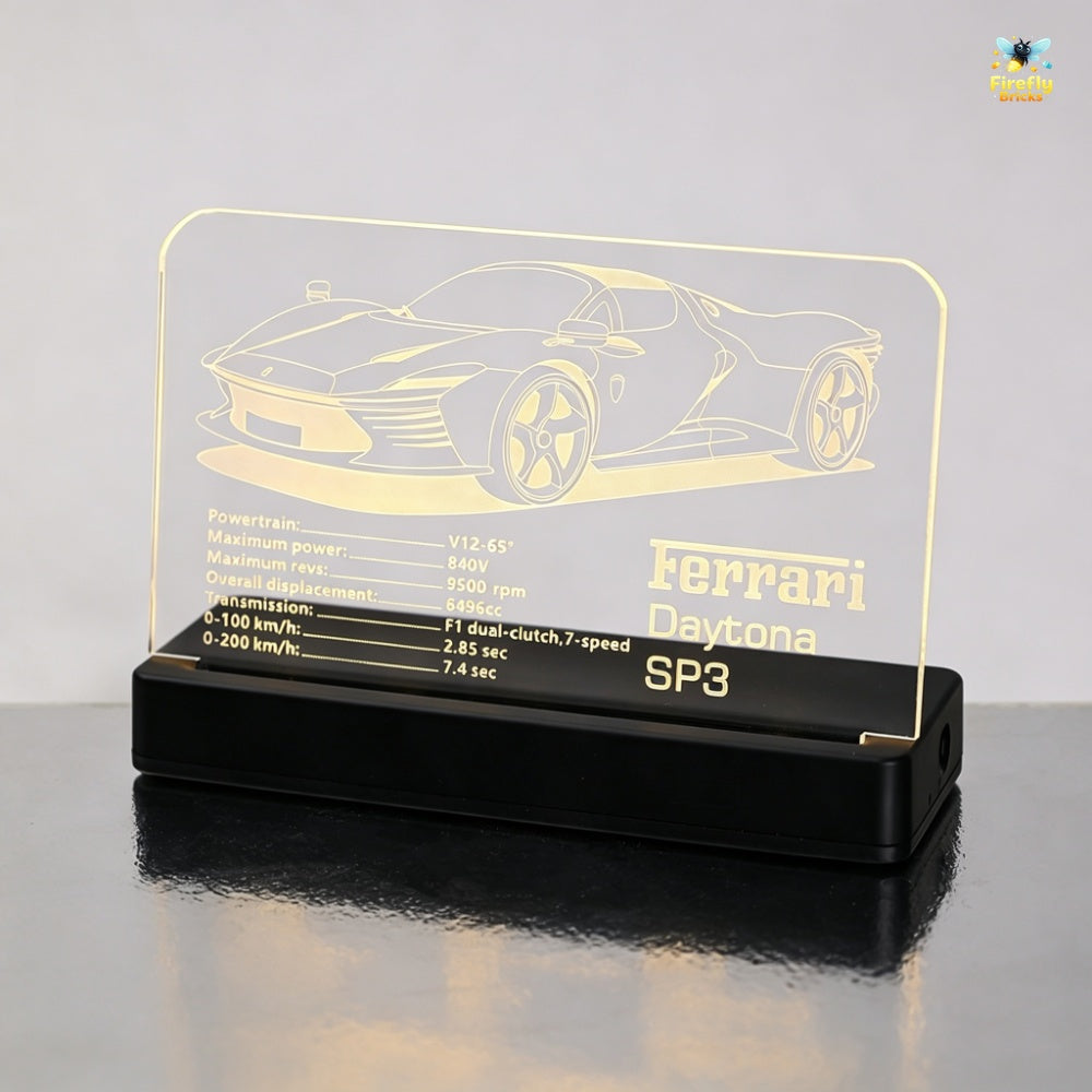 LED Nameplate for LEGO® Ferrari Daytona SP3 42143