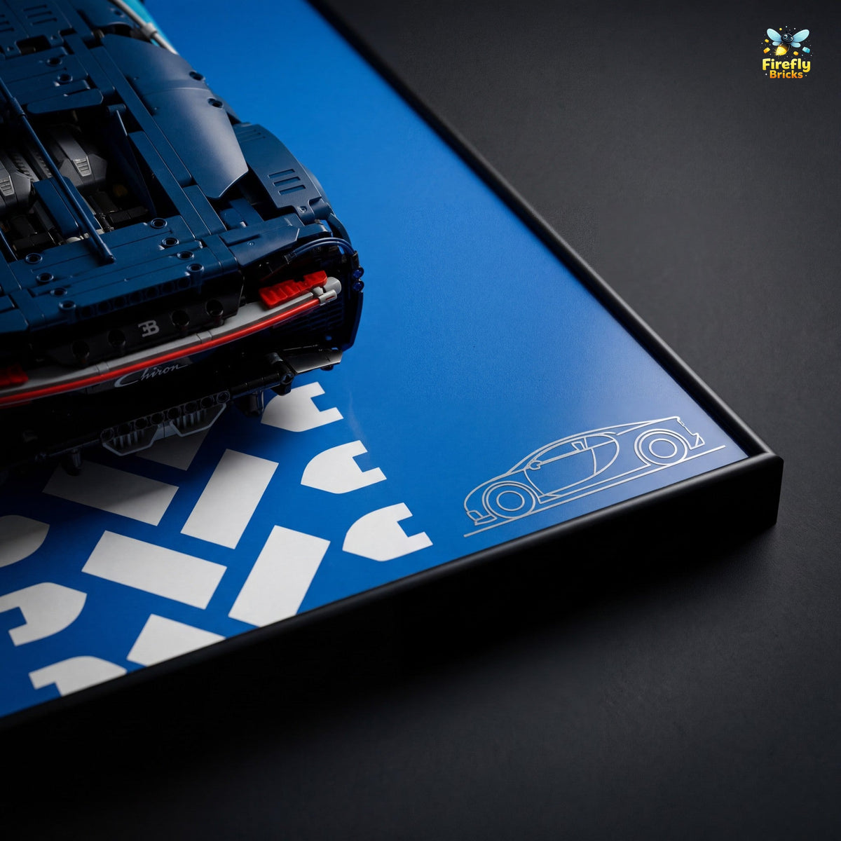 Display Wall-Mount for LEGO® Bugatti Chiron 42083