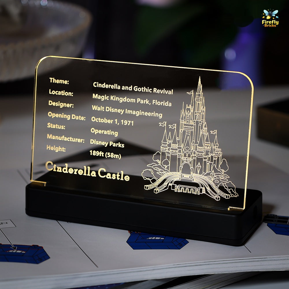 LED Nameplate for LEGO® The Disney Castle 71040