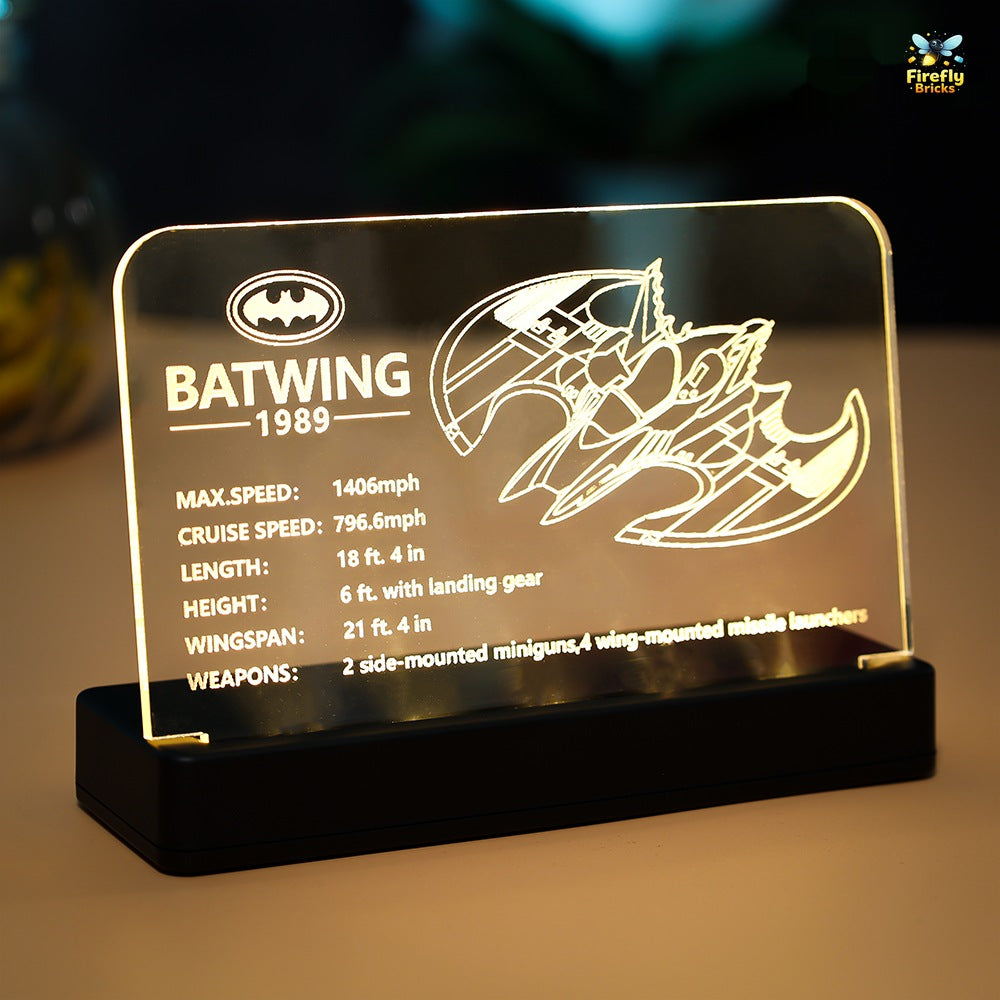 LED Nameplate for LEGO® 1989 Batwing 76161