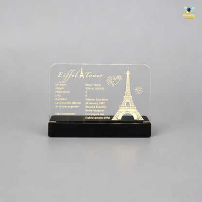 LED Nameplate for LEGO® Eiffel Tower 10307