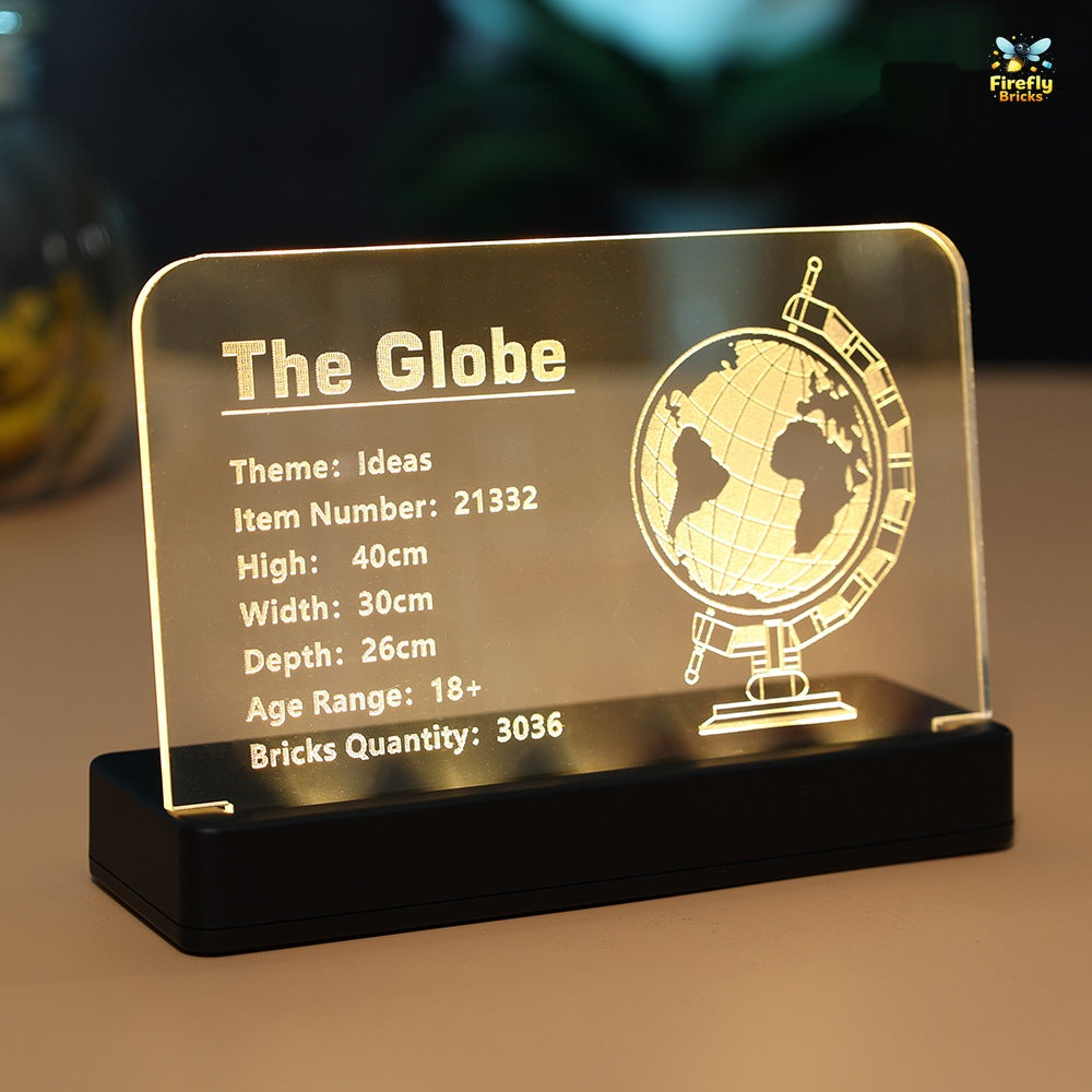 LED Nameplate for LEGO® The Globe 21332