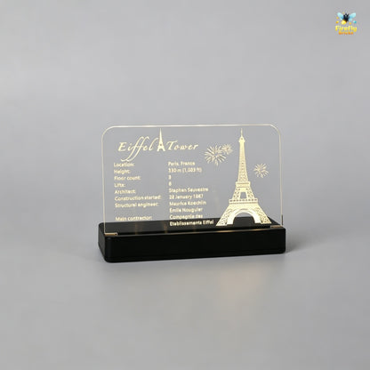 LED Nameplate for LEGO® Eiffel Tower 10307