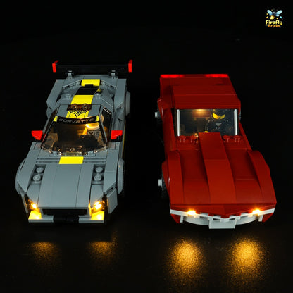 Light Kit for LEGO® Chevrolet Corvette C8.R, 1968 Chevrolet Corvette 76903
