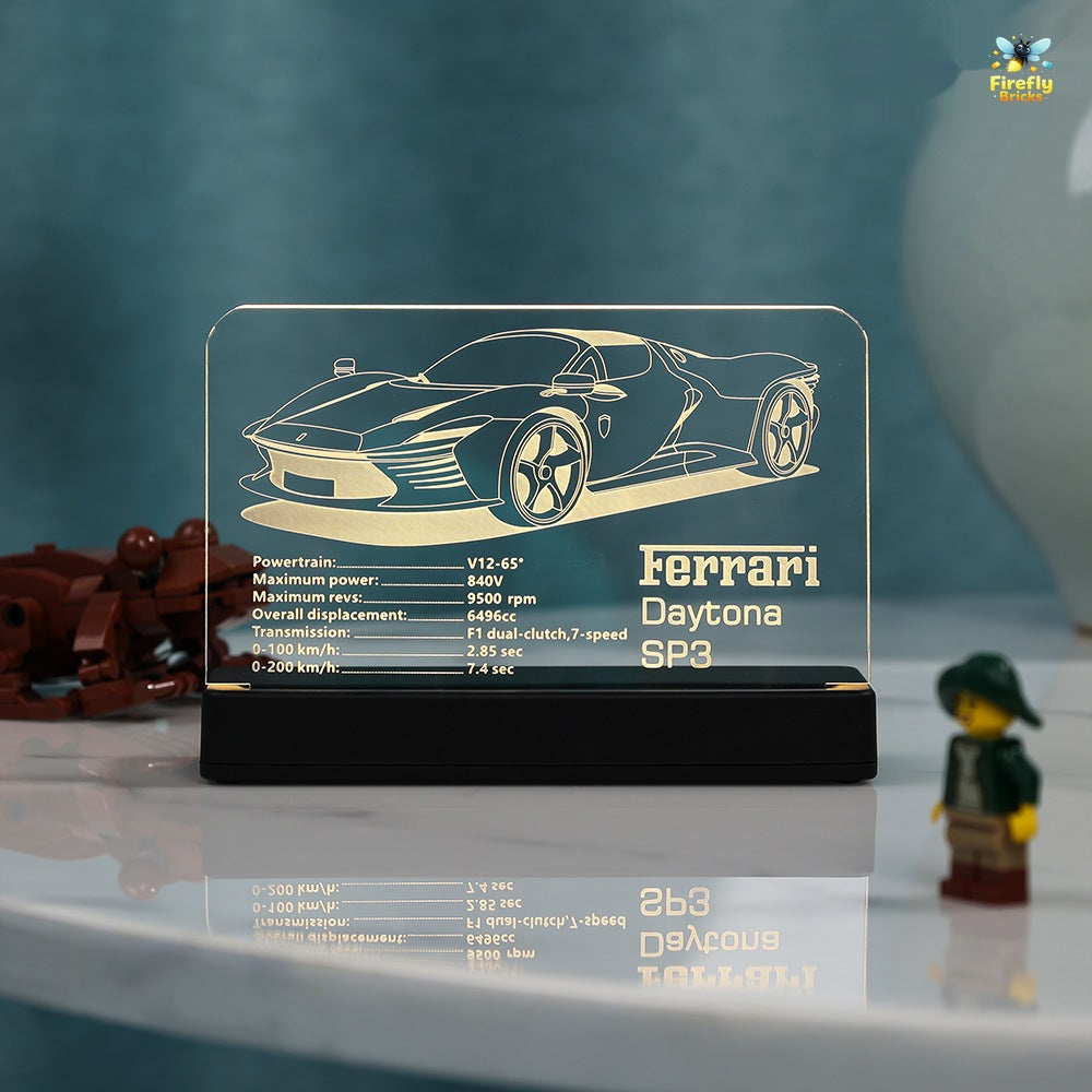 LED Nameplate for LEGO® Ferrari Daytona SP3 42143