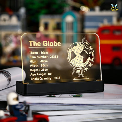 LED Nameplate for LEGO® The Globe 21332