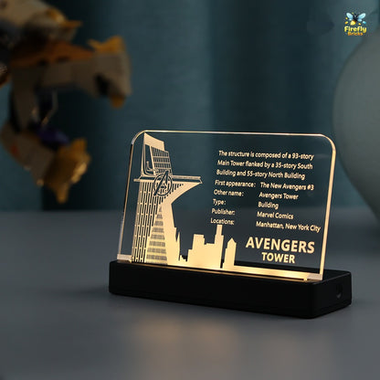 LED Nameplate for LEGO® Avengers Tower 76269