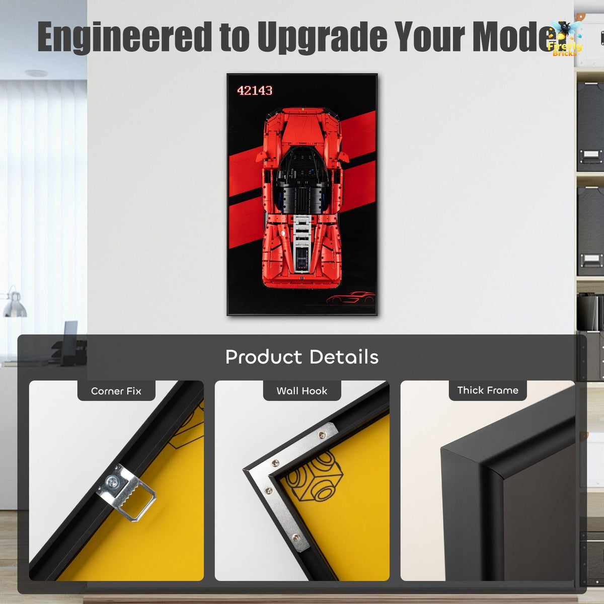 Display Wall-Mount for LEGO® Ferrari Daytona SP3 42143
