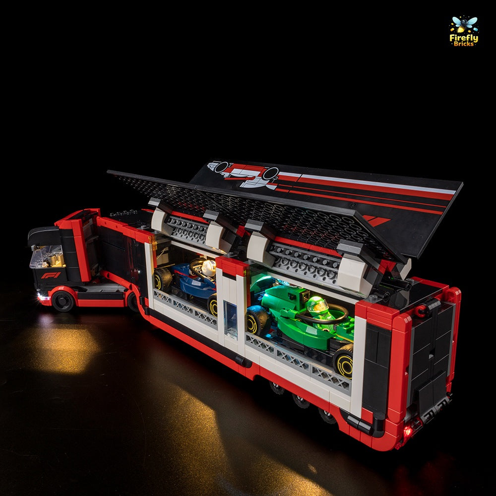 Light Kit for LEGO® F1 Truck with RB20 & AMR24 F1 Cars 60445