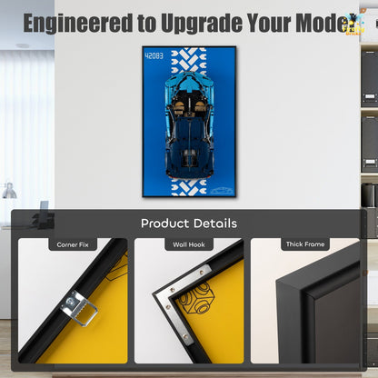 Display Wall-Mount for LEGO® Bugatti Chiron 42083