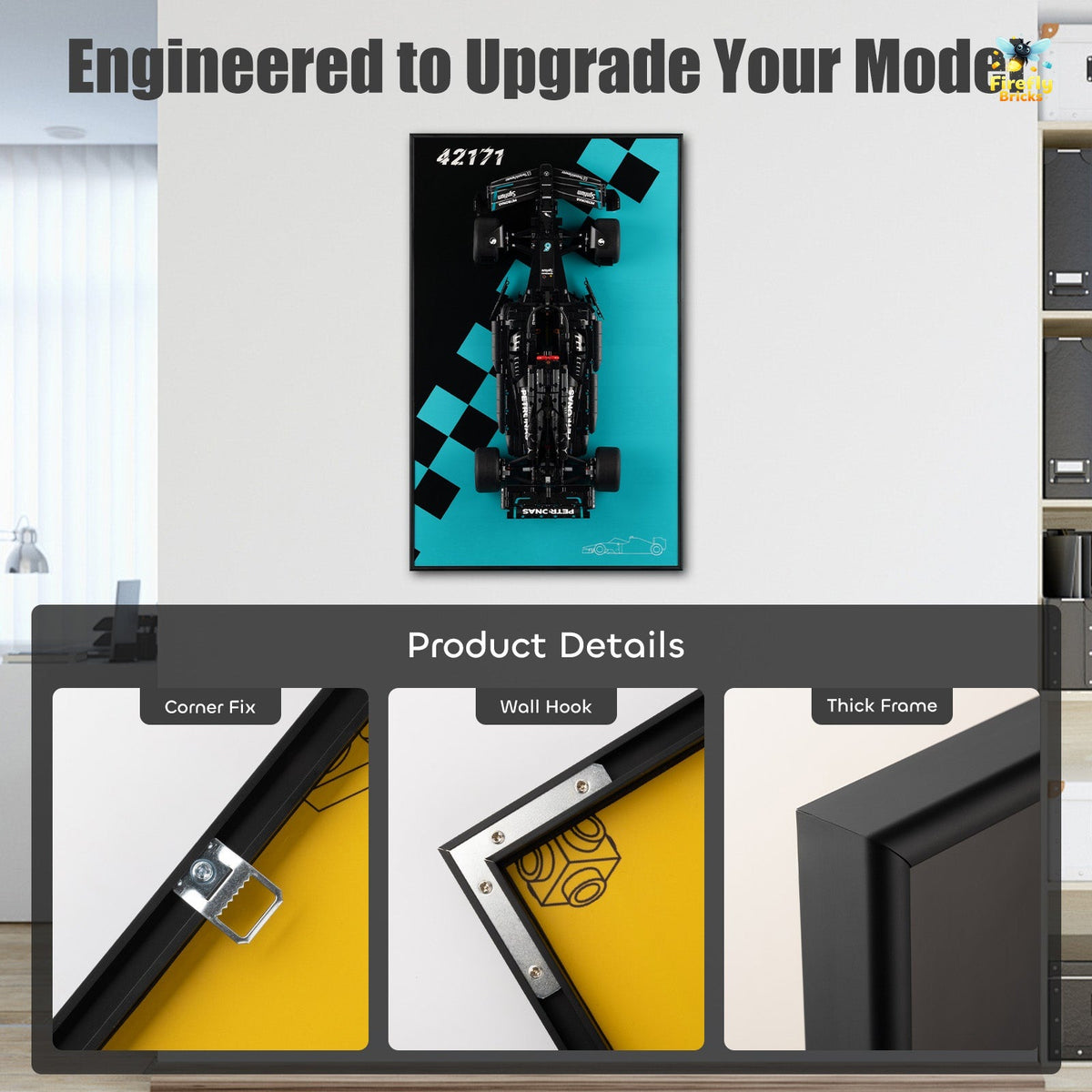Display Wall-Mount for LEGO® Mercedes-AMG F1 W14 E Performance 42171