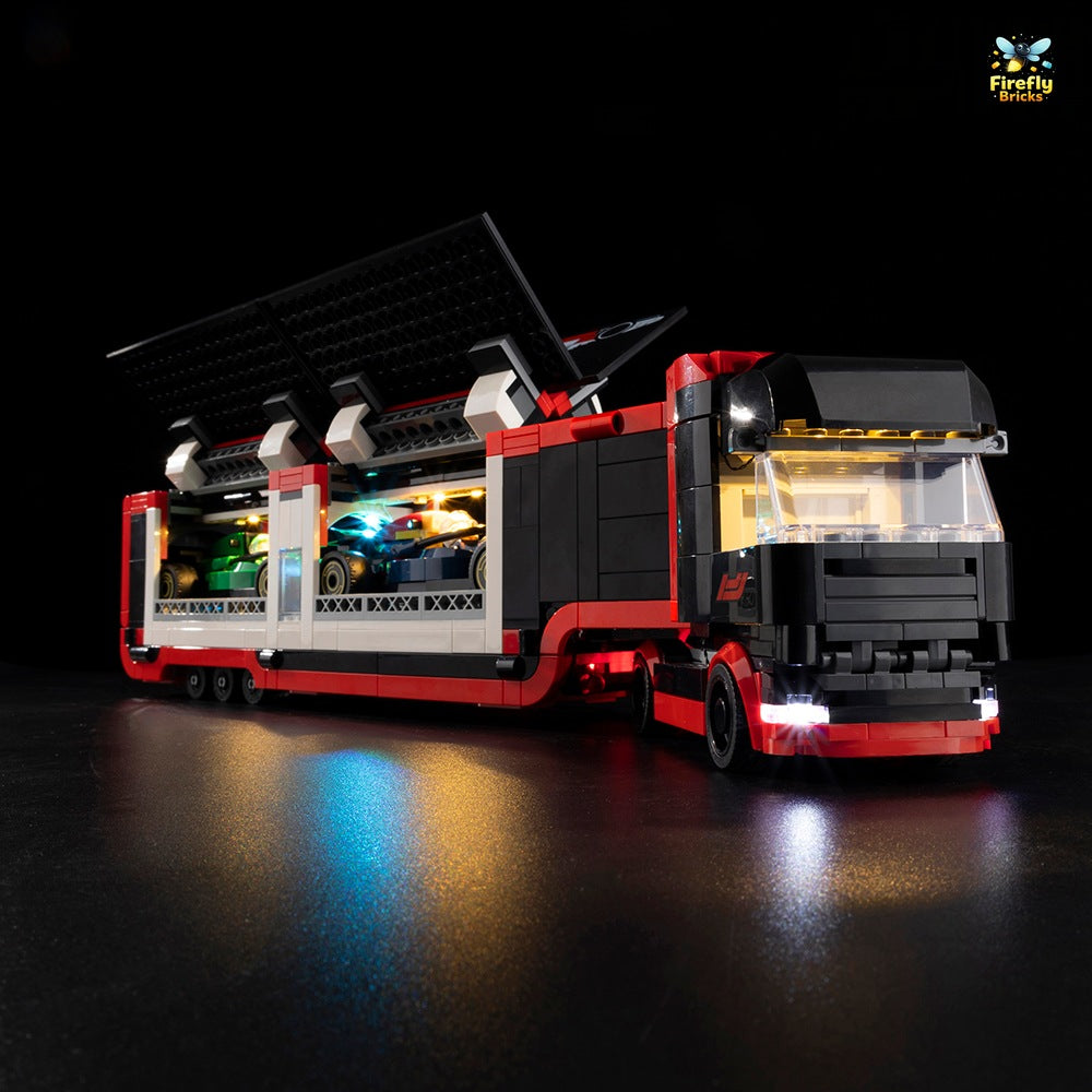 Light Kit for LEGO® F1 Truck with RB20 & AMR24 F1 Cars 60445
