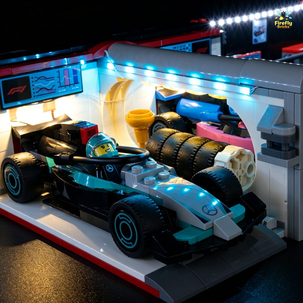 Light Kit for LEGO® F1 Garage & Mercedes-AMG & Alpine Cars 60444