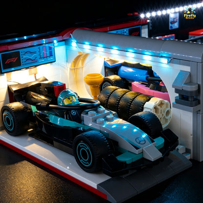 Light Kit for LEGO® F1 Garage & Mercedes-AMG & Alpine Cars 60444