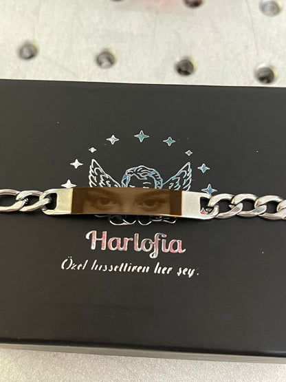 Look With Love Couple Bracelet, Laser Engraved Photo, Laser Engraved Couple Bracelet, Couple Bracelet Set, Eye Printed Couple Bracelet